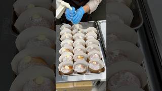 無添加クリームをぎっしり詰めた極上食感の生ドーナツ🍩しっとりふわふわな生地と6種類のとろけるクリームがたまらない！大好物は高カロリー japan japanesefood cooking [upl. by Melli]