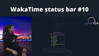 Como mostrar WakaTime na status bar 10 Lunar Vim LVIM [upl. by Aneele313]