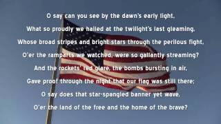 Star Spangled Banner US National Anthem with Lyrics [upl. by Torr]