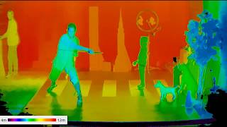 TetraVue 4D LiDAR Demo  Ninja Summersault at CES 2018 [upl. by Yeoj]