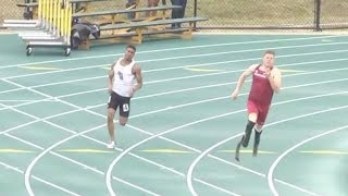 Hunter Woodhall Runs 4773 400m  2018 Michael Johnson Invite [upl. by Iatnahs]