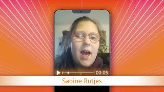 TV Oranje app videoboodschap  Sabine Rutjes [upl. by Akinoj]