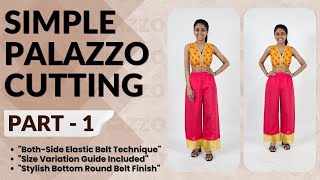 Simple Palazzo Cutting Guide  Rajarani Coachings Sewing Tutorial [upl. by Dina]