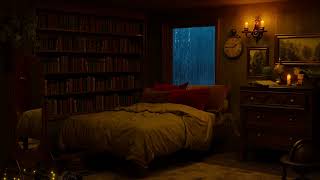 Deep Sleep With Rain Sounds and Rain On Window😪White Noise for Sleep in a Cozy Cabin [upl. by Wein]