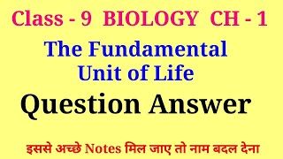 the fundamental unit of life question answer  class 9 biology chapter 1 notes [upl. by Anastasio]