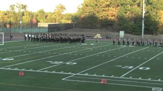 Stoughton HS Marching Black Knight and Color Guard September 27 2014 Pt1 [upl. by Kcirred158]