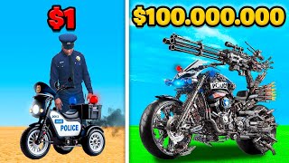 MOTO de POLICIA 1 vs 10000000 en GTA 5 [upl. by Jimmie639]