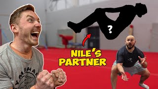 Teaching NILE WILSONS Partner a BACKFLIP [upl. by Hallie702]