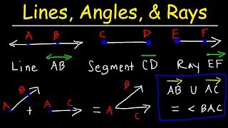 Lines Rays Line Segments Points Angles Union amp Intersection  Geometry Basic Introduction [upl. by Pavkovic939]