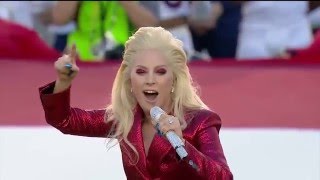 Lady Gaga  Star Spangled Banner Live at Super Bowl 50 HD [upl. by Amethyst]