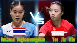 Badminton Busanan Ongbamrungphan THA vs SGP Yeo Jia Min Final Hylo Open [upl. by Odnuges]