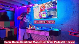 Game Room Solutions Modern Arcade 4 Player Pedestal Cabinet Full Review  Great with some Caveats [upl. by Derron]