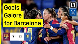 HIGHLIGHTS  FC Barcelona vs SKN StPölten  UEFA Womens Champions League 202425 [upl. by Eecart]