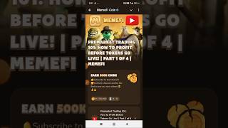 PREMARKET TRADING 101 HOW TO PROFIT BEFORE TOKENS GO LIVE  PART 1 OF 4  MEMEFI [upl. by Eanahs17]