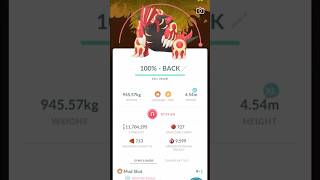 💯Level 50 100 IV Primal Groudon In Pokemon Go💯 shorts pokemon [upl. by Orr876]