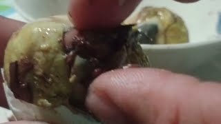 How to eat balot delicious food in the Philippines balot yummyfood in Philippines [upl. by Irrak]