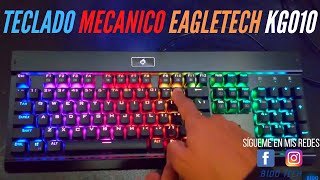 EAGLETEC KG010RGB TECLADO MECÁNICO UNBOXING Y REVIEW ESPAÑOL [upl. by Ardine]