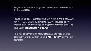 Melanoma in Congenital Melanocytic Nevi  Dr Giuseppe Argenziano [upl. by Qerat899]