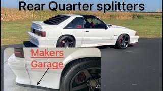 Foxbody HowTo Installing Rear Quarter Splitters [upl. by Helene608]