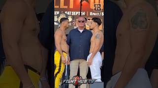 INTENSE Rolly Romero amp Manuel Jaime FACE OFF at weigh ins [upl. by Mueller675]