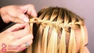 Waterfall Braid Tutorial  Become Gorgeous [upl. by Garihc]