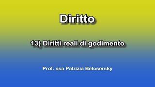 13 Diritti reali di godimento [upl. by Ttevi]