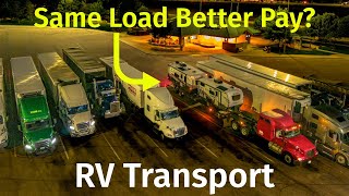 Multihaul LoadingUnloading With Semi Truck  RV Transport Episode 3 [upl. by Ahsinra]