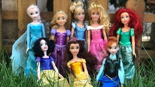 Disney Princess Doll Makeover DIY Miniature ldeas for Barbie Wig Derss Feceup and more [upl. by Aihsyt714]