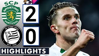 ⚫SK Sturm Graz vs Sporting 02  All Goals amp Extended HIGHLIGHTS  UEFA Champions League [upl. by Ijuy]