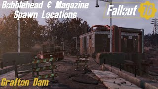 Fallout 76 Bobblehead amp Magazine Spawn Locations  Grafton Dam [upl. by Ardnikal212]