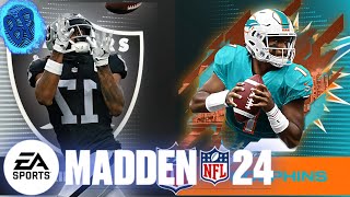 quotEPIC Showdown Raiders vs Dolphins MADDEN NFL 24  FRANCHISE quotDown To The Wirequot [upl. by Younger]