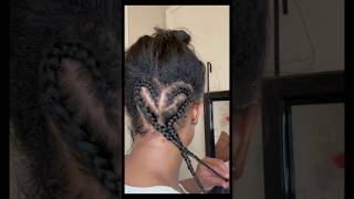 How I did a heart braid in my hair [upl. by Reffinej]