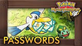 Pokémon Mystery Dungeon Rescue Team DX  All Wonder Mail Passwords [upl. by Dnumsed]