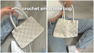 how to crochet a tote bag ♡ beginner friendly ♡ in depth crochet bag tutorial [upl. by Otrebmuh]