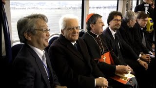 Mattarella primo passeggero della tramvia T2 di Firenze [upl. by Cardie]