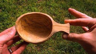 Carving a Kuksa  Bushcraft Hand Tools  Axe Knife Saw [upl. by Reinal]