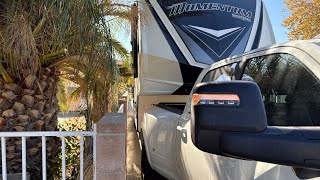 45 Fifth Wheel in a Tight Space  We Got it Done rvlife ourmilesofmemories [upl. by Inahpit]