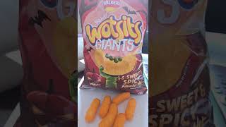 WALKERS BAKED WOTSITS GIANTS SWEET amp SPICY FLAMIN HOT 🔥 crisp snacks halloween shorts [upl. by Tommi]