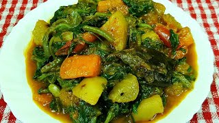 Palong shak recipe bengali  সবজি দিয়ে নিরামিষ পালংশাক এভাবে রান্না করলে সবাই ভীষণ মজা করে খাবে [upl. by Johnny]