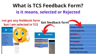 What is TCS Feedback form in NextStep Portal  is it means selected or rejected TECH LECTURE [upl. by Karola273]