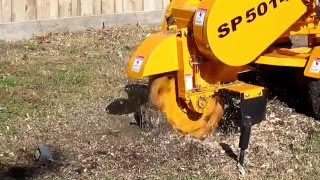 Stump Grinding SP5014 4x4 Sandvik 21quot wheel [upl. by Puff321]