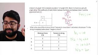 Video 10 Ques Friction Newton Second Law Class 11 Physics [upl. by Anaejer]