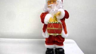 Dancing Singing Santa Drum Father Xmas Christmas Foot Stamping Jingle Bells Song Music Novelty Toy [upl. by Najed]