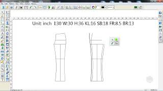 How to make Jeans pattern in Richpeace CAD v90  Back Part of Jeans2 [upl. by Alenson698]