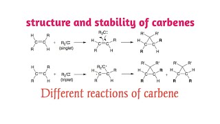 Carbene  reactivity stereochemistry stability for csirnet exam [upl. by Ehttam668]