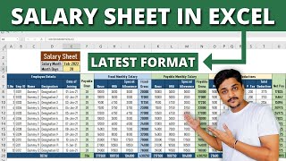 Learn to Make Salary Sheet  Payroll Sheet  latest Format [upl. by Sholes530]