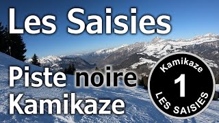 Les Saisies  Ski Alpin  Piste noire quotKamikazequot 4K [upl. by Enilraep716]