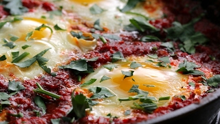 North AfricanStyle Poached Eggs in Tomato Sauce Shakshouka [upl. by Levine]