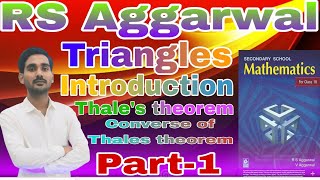 RS Aggarwal cbse Class 10th math triangle introduction triangle [upl. by Susejedesoj]