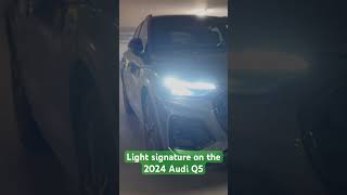 Welcome light signature on the 2024 Audi Q5 led automobile car [upl. by Henryson]